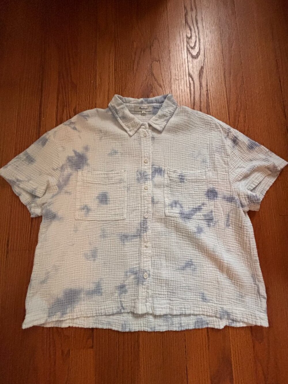 Madewell Tie-Dye Gauze Boxy Button-Up Shirt – Size L